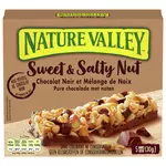 NATURE VALLEY Sweet & Salty Nut barres de céréales au chocolat noir, cacahuètes, amandes 5 barres 150g