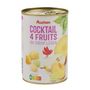 Voir la diapositive 3 : AUCHAN Cocktail de 4 fruits au sirop léger 410g