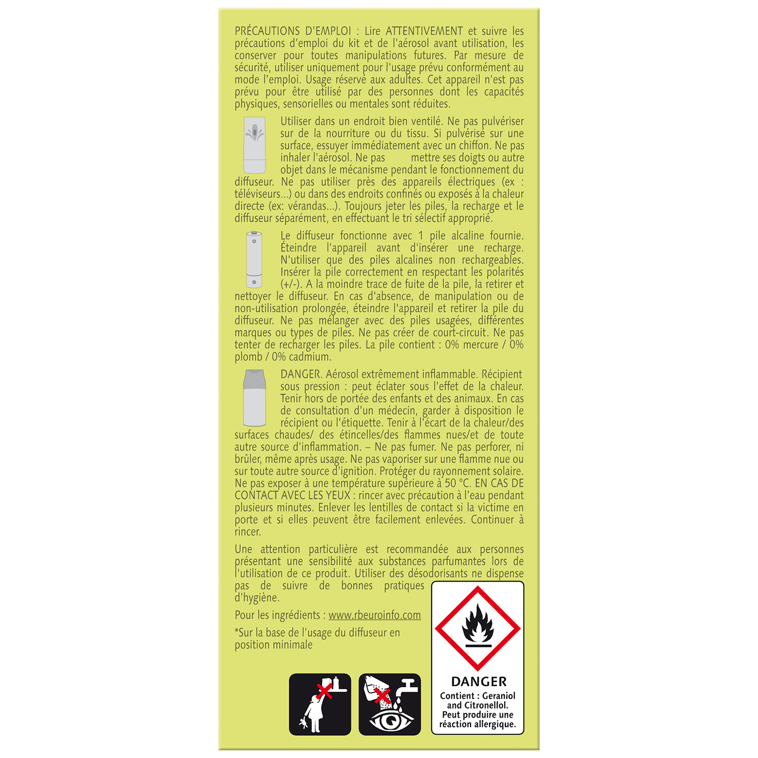 Voir la diapositive 2 : AIR WICK Freshmatic Spray désodorisant automatique citronnier 250ml