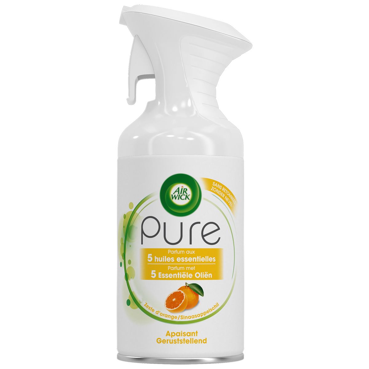 AIR WICK Spray désodorisant sans retombées humides zeste d'orange 250ml