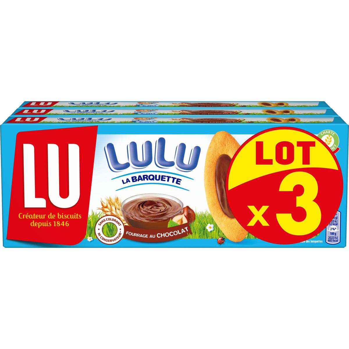 LU Lulu barquettes au chocolat 3x120g