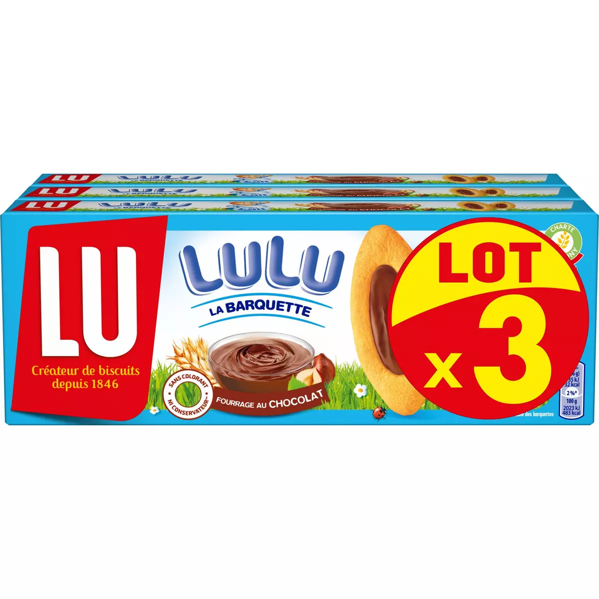 LU Lulu barquettes au chocolat 3x120g