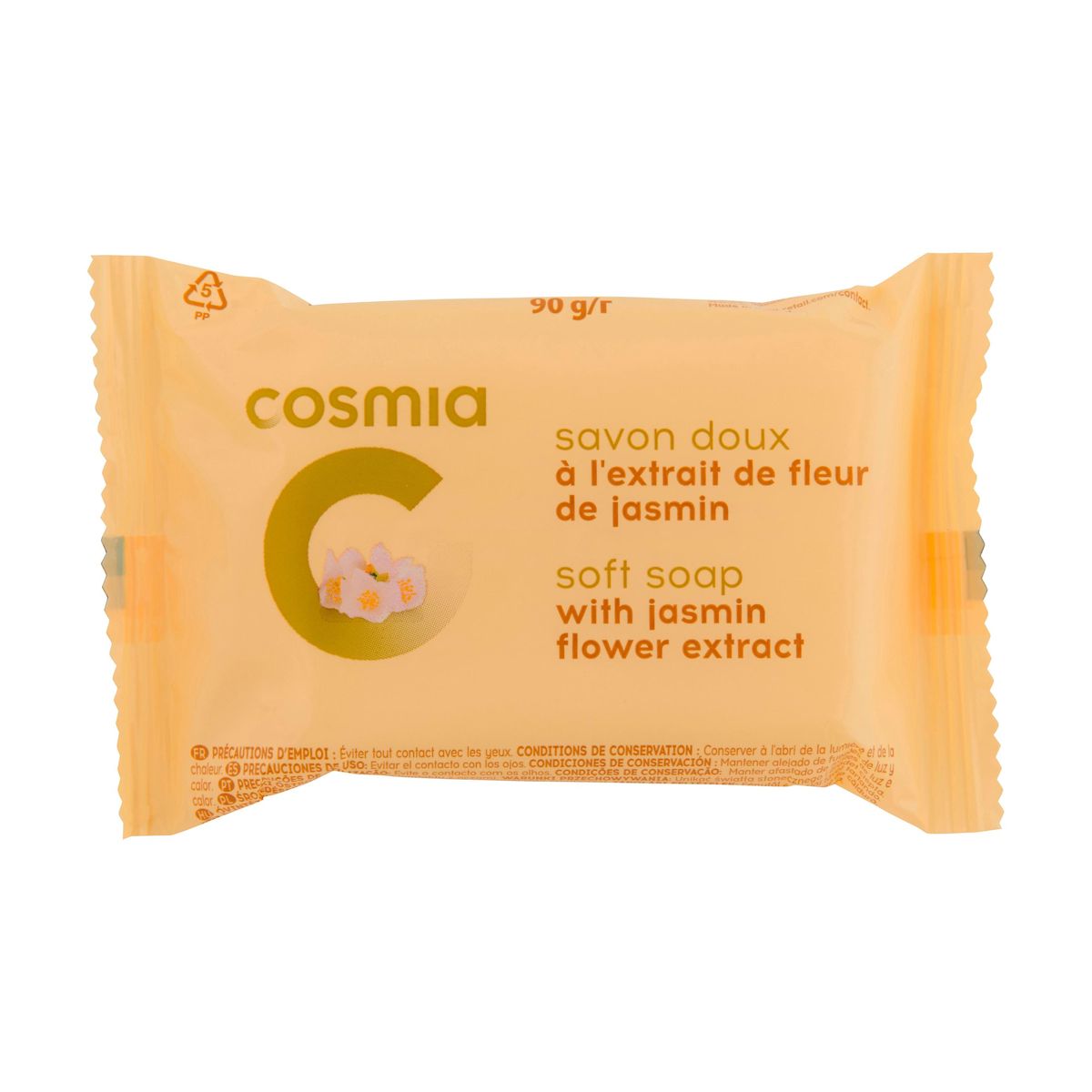 COSMIA Savon doux à l'extrait de fleur de jasmin 90g