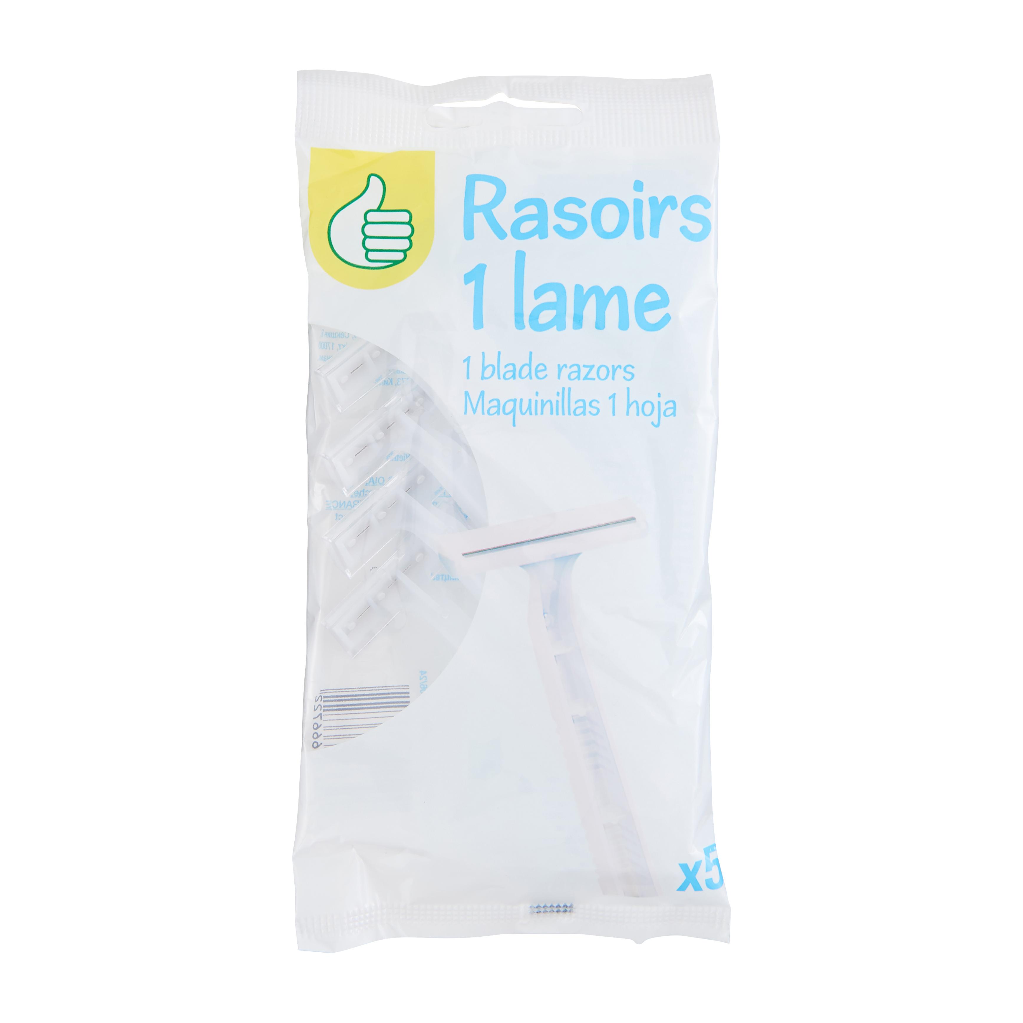 Voir la diapositive 2 : POUCE Rasoirs jetables 1 lame 5 rasoirs