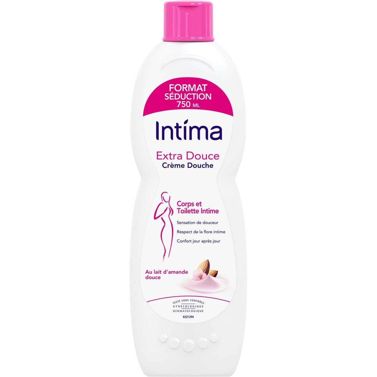 INTIMA Crème de douche extra douce corps et toilette intime 750ml
