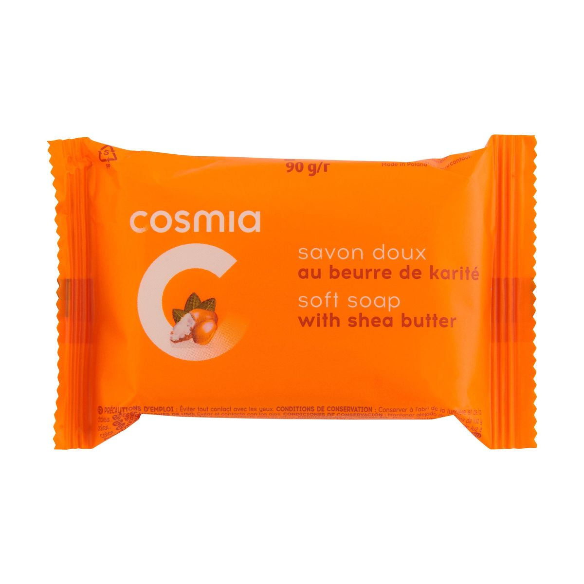 COSMIA Savon solide doux au beurre de karité 90g