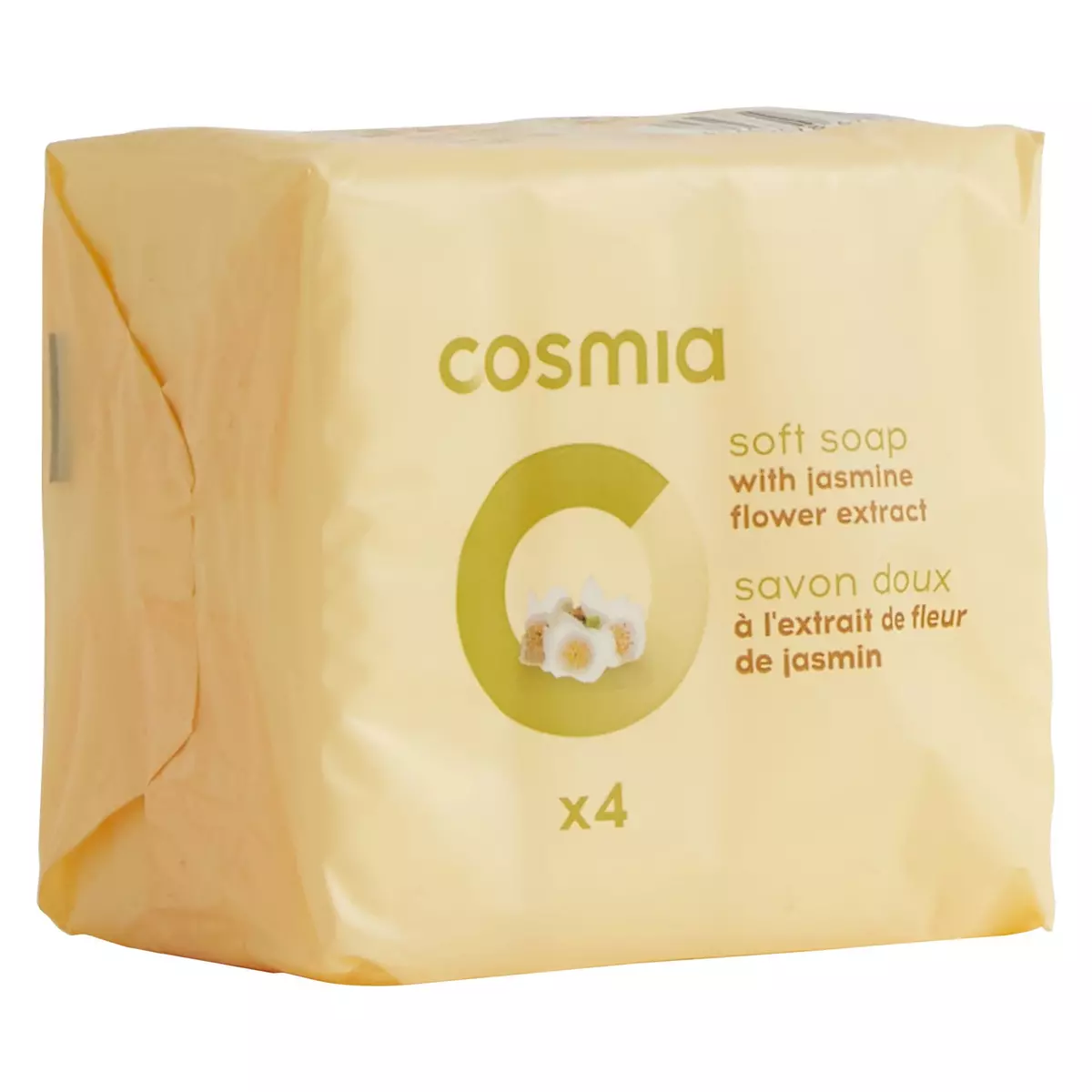 COSMIA Savons doux à l'extrait de fleur de jasmin 4 savons 4x90g
