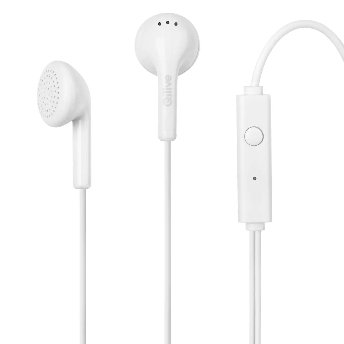 QILIVE Écouteurs filaires - Q1666 - Blanc