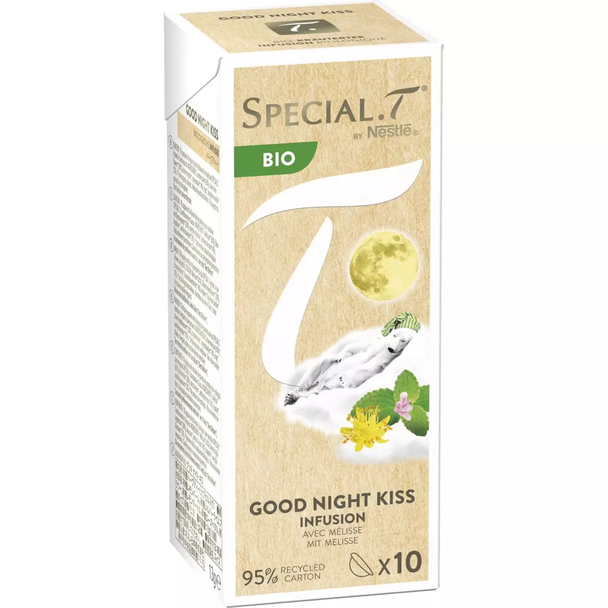 NESTLE Spécial T infusion bio good night kiss avec mélisse 10 capsules 13g