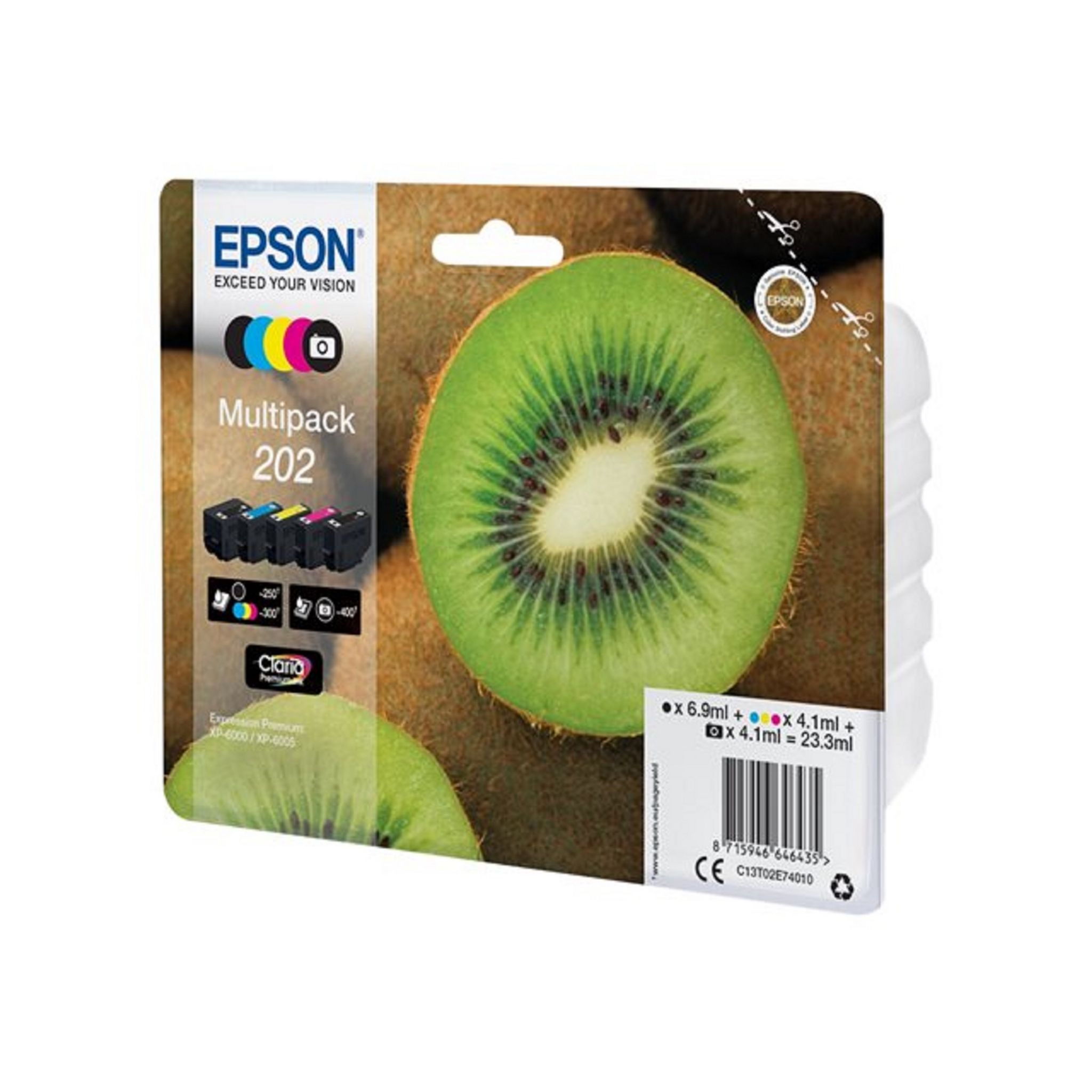 Voir la diapositive 3 : EPSON Pack de 5 cartouches d'encre Kiwi N202
