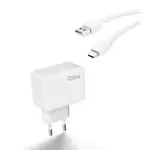 QILIVE Chargeur pour téléphone USB-C - Longueur de câble 1.20 m - Blanc