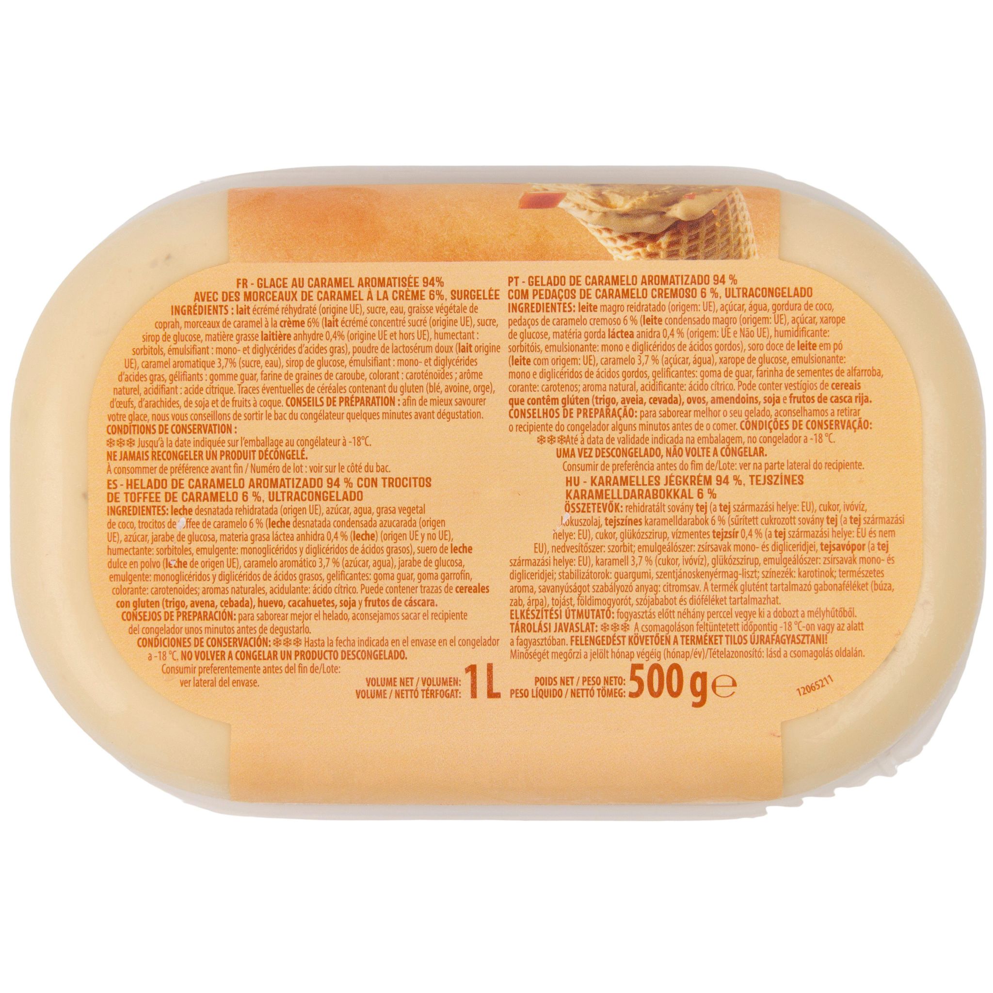 Voir la diapositive 3 : AUCHAN Glace au caramel 500g