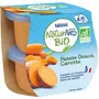 NESTLE Naturnes bio bol carotte et patate douce dès 4 mois 2x130g