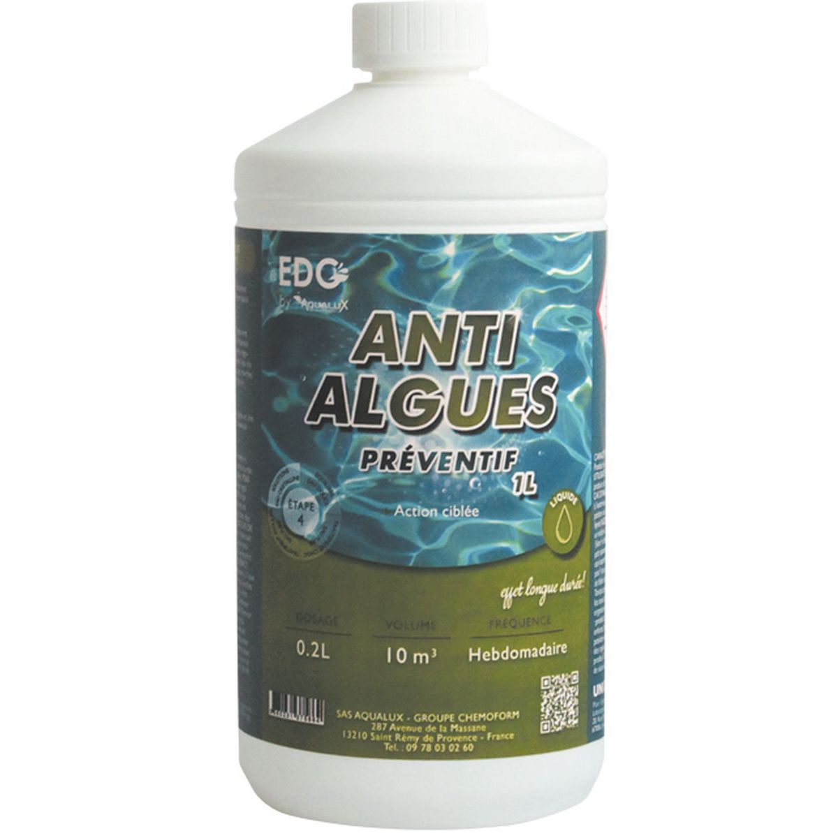 AQUALUX Anti algues préventif liquide pour piscine