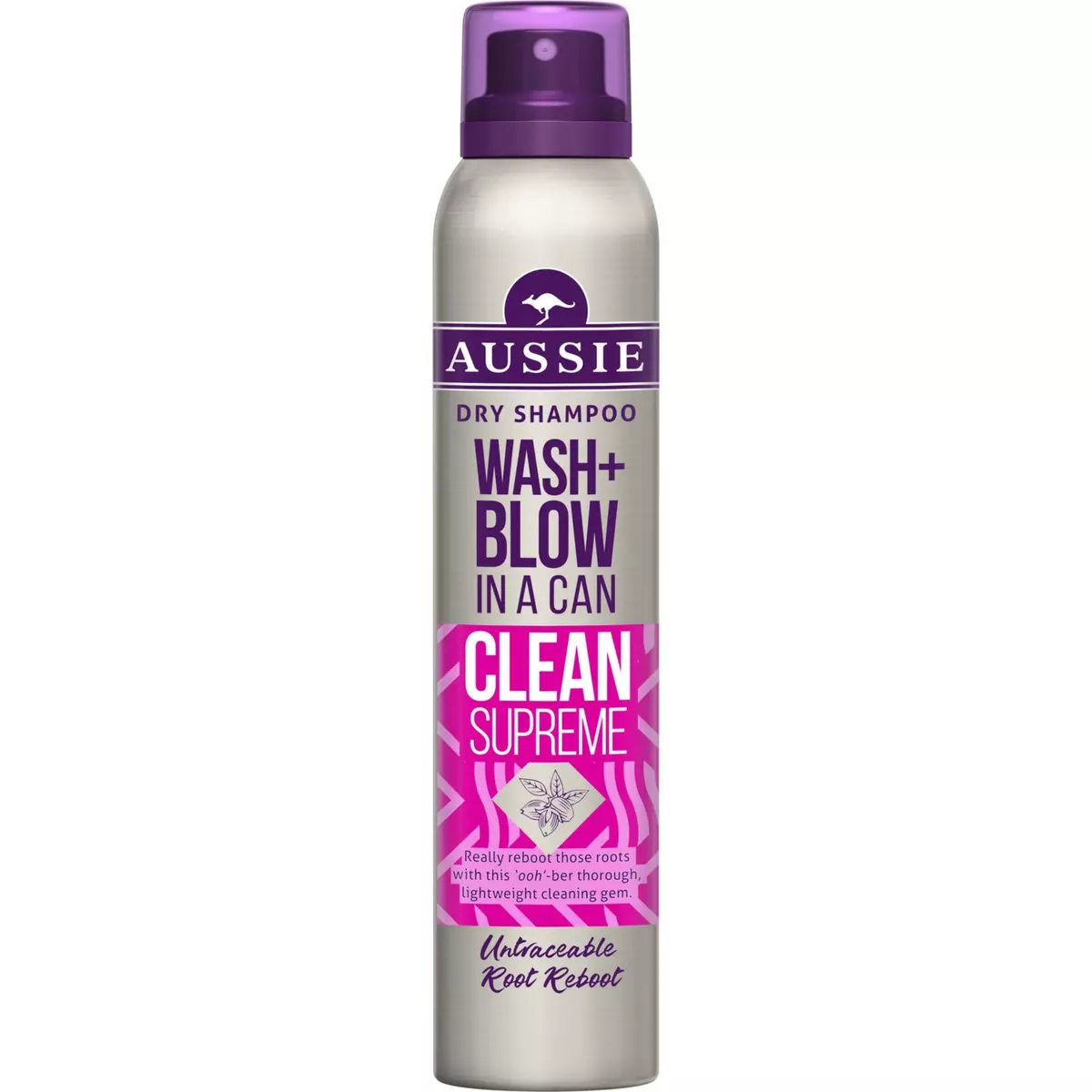 AUSSIE Wash+Blow shampooing sec spray clean suprême 180ml