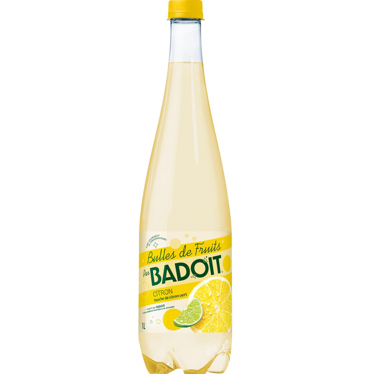 BADOIT Eau gazeuse Bulles de fruits aromatisée citron 1l