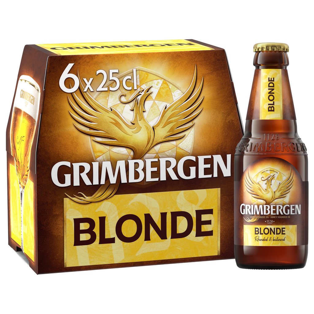 GRIMBERGEN Bière blonde 6,7% pack bouteilles 6x25cl