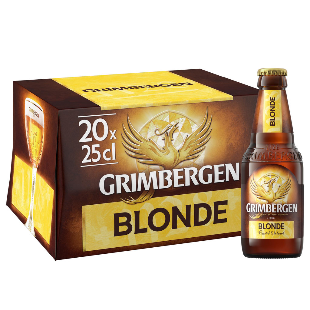 GRIMBERGEN Bière blonde 6,7% pack bouteilles 20x25cl