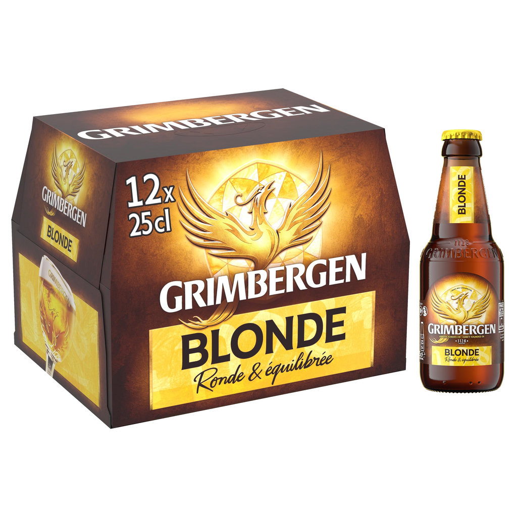 GRIMBERGEN Bière blonde 6,7% pack bouteilles 12x25cl