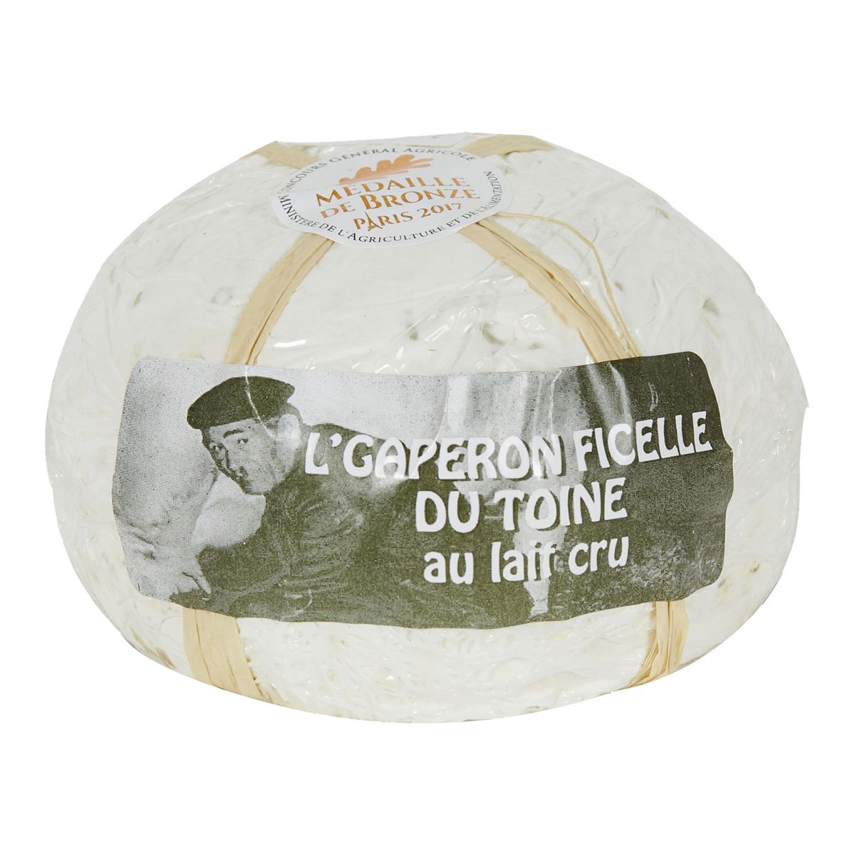 FROMAGERIE DE JUSSAC L'gaperon ficelle de Toine au lait cru grand modèle 300g