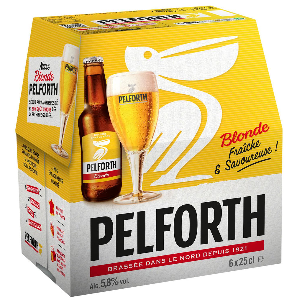 PELFORTH Bière blonde 5.8% pack bouteilles 6x25cl