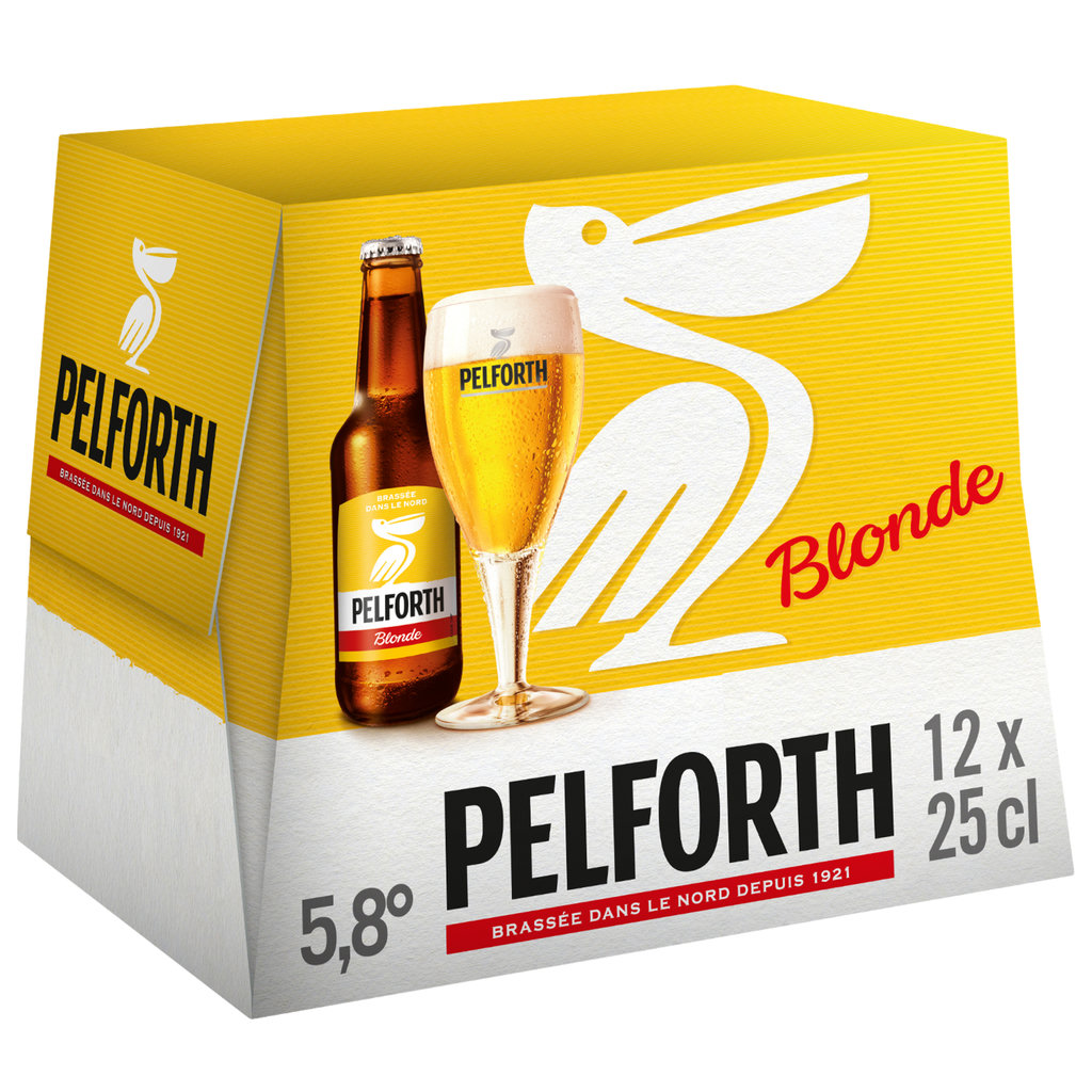 PELFORTH Bière blonde du Nord 5,8% pack bouteilles 12x25cl