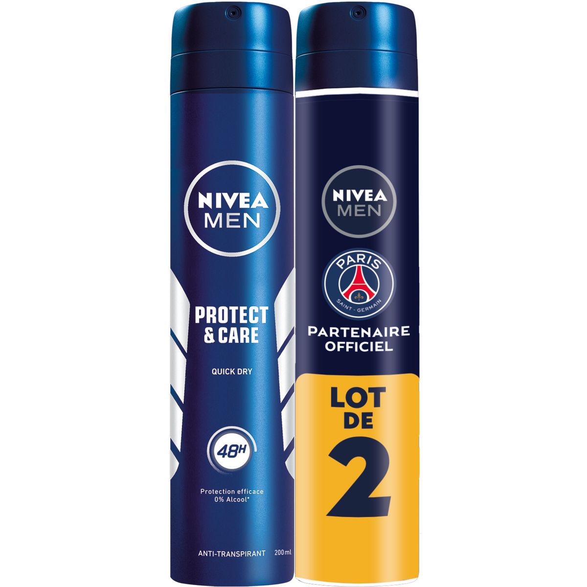 NIVEA MEN Déodorant protect & care 48h 2x200ml