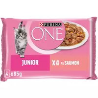 Pâtée pour chat Junior en terrine au lapin, au bœuf, à la volaille & canard  CARREFOUR : Le lot de 4 boîtes de 400g à Prix Carrefour
