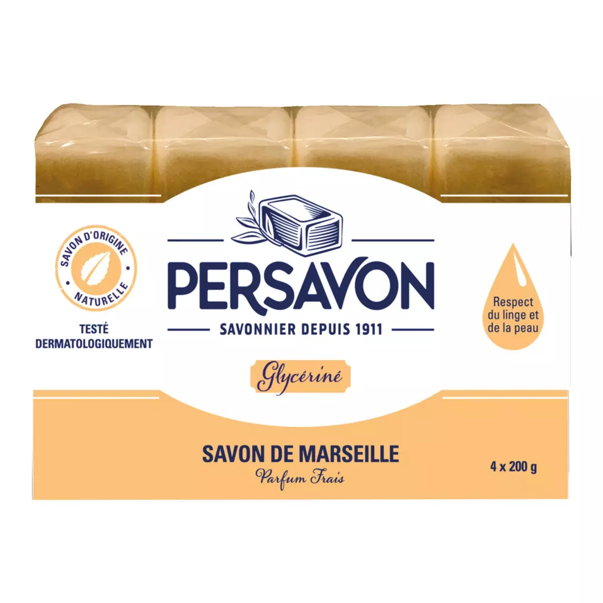 PERSAVON Savon de Marseille glyc 4 savons 4x200g