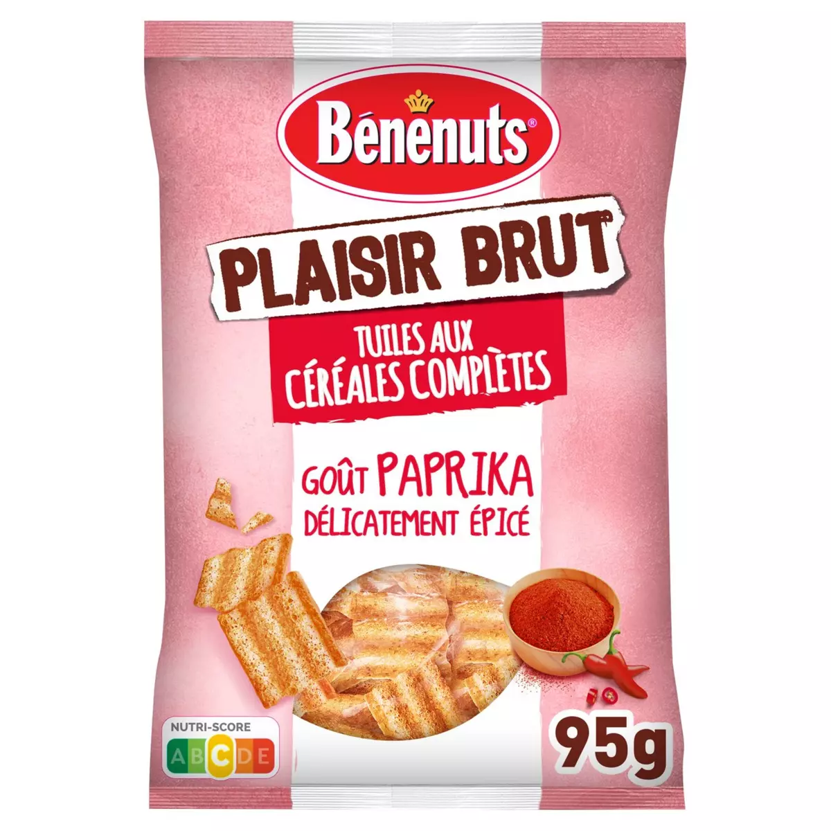 BENENUTS Tuiles Plaisir Brut aux céréales complètes goût paprika  95g