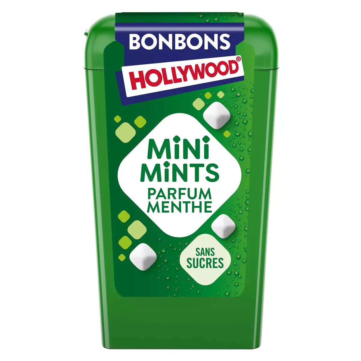 HOLLYWOOD Mini mints bonbons sans sucres menthe verte 12,5g