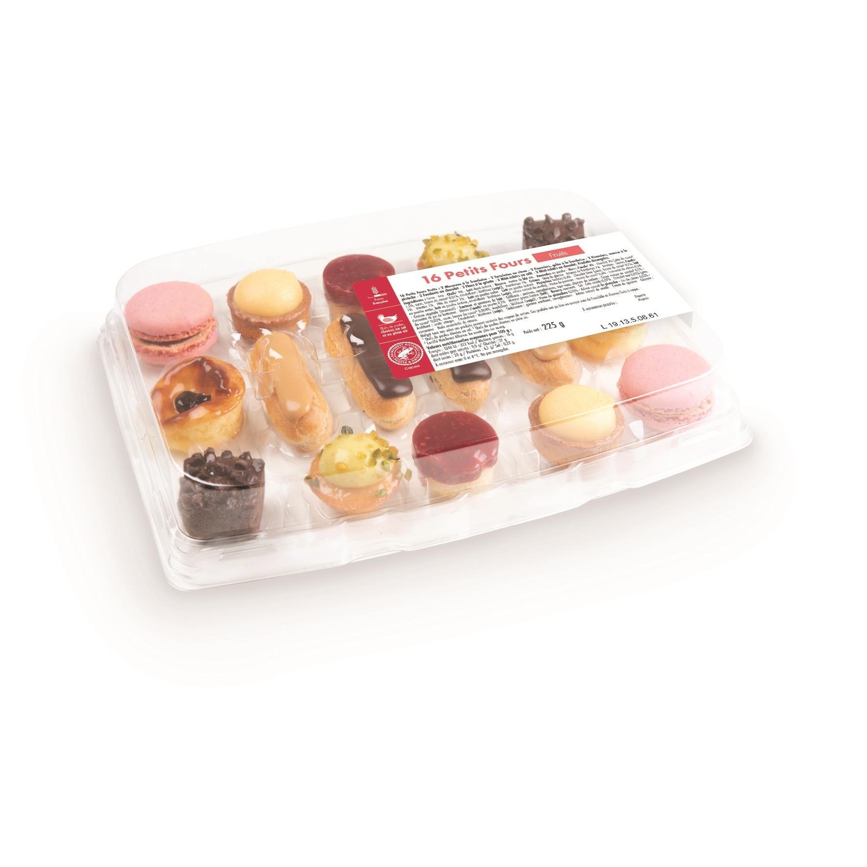 Voir la diapositive 2 : Petits fours aux fruits 16 pièces 225g