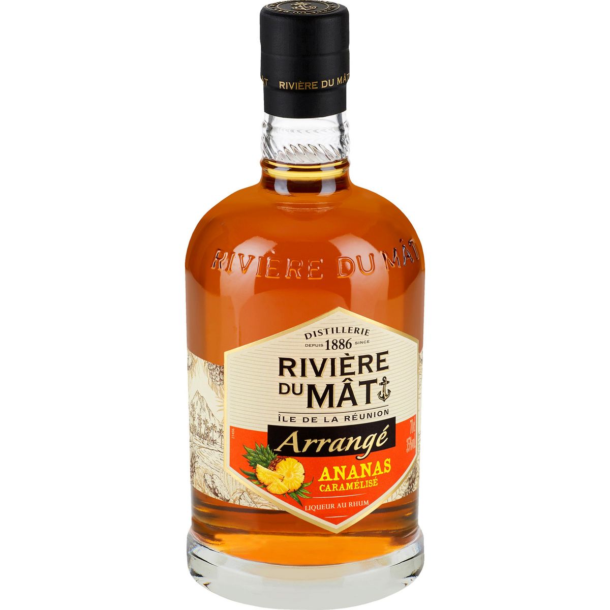 RIVIÈRE DU MAT Arrangé ananas caramélisé 35% 70cl