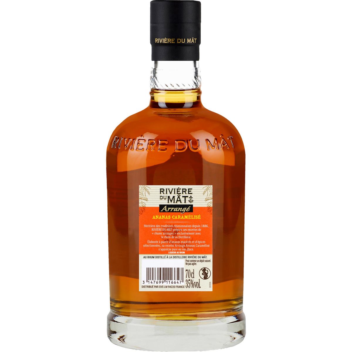 RIVIÈRE DU MAT Arrangé ananas caramélisé 35% 70cl
