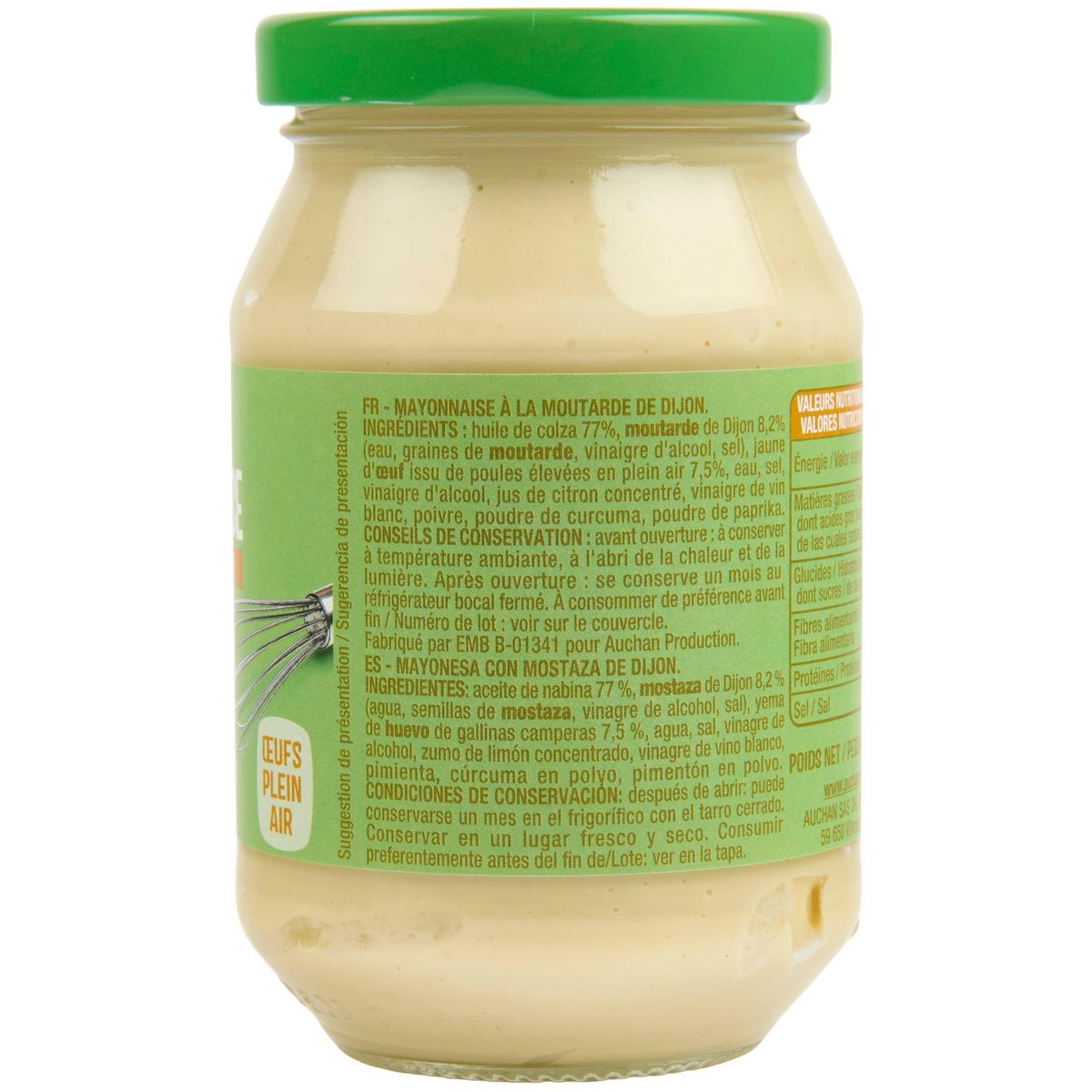 AUCHAN Mayonnaise comme à la maison 235g