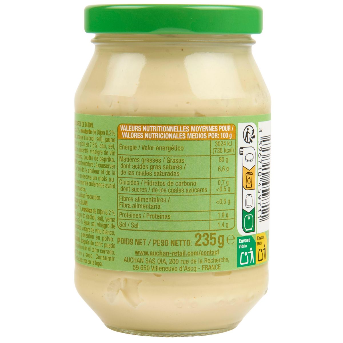 AUCHAN Mayonnaise comme à la maison 235g