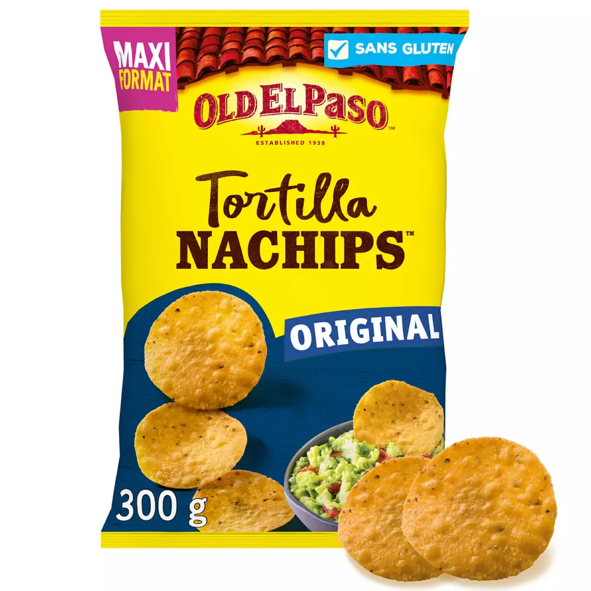 OLD EL PASO Tortilla chips original sans gluten 300g