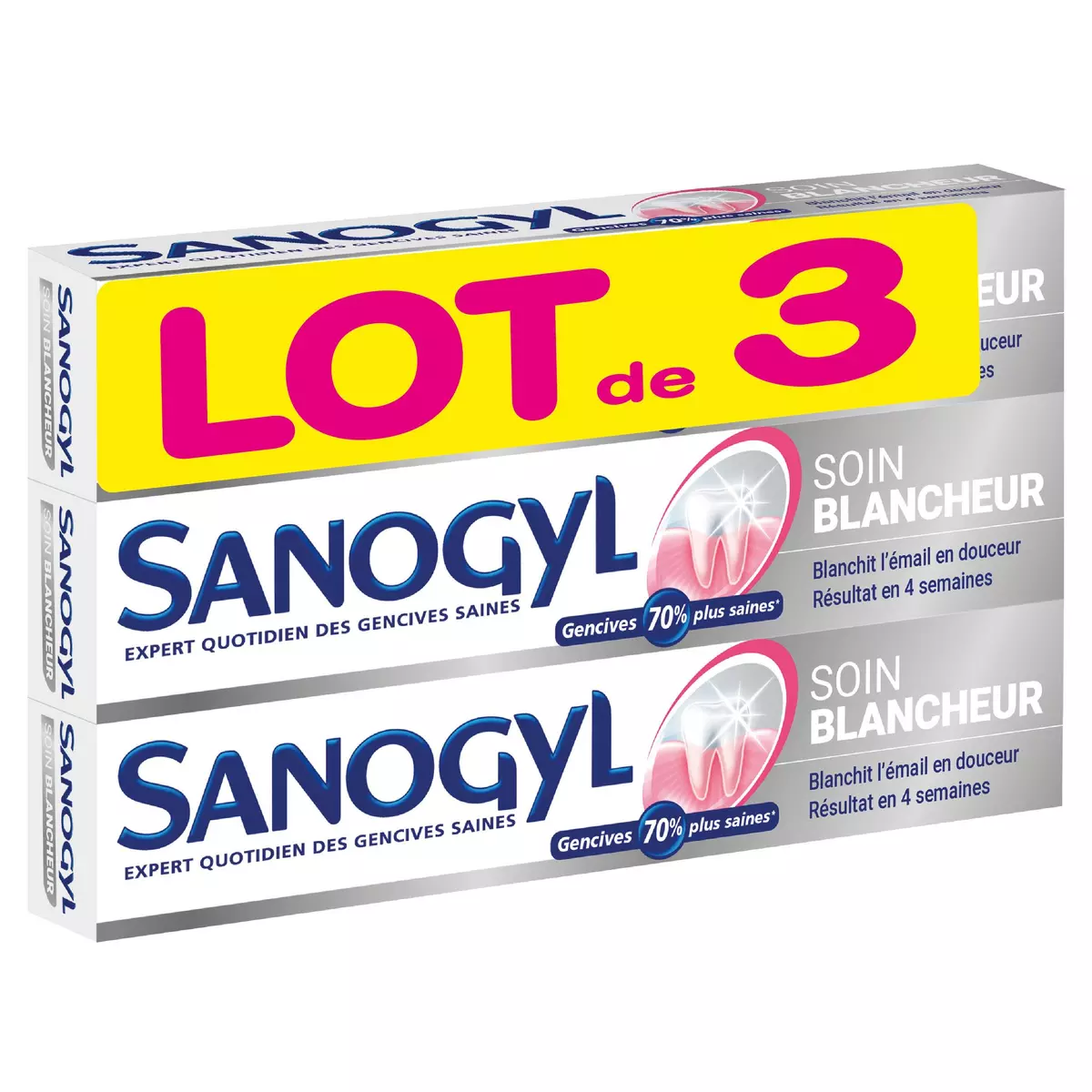 SANOGYL Dentifrice expert gencives saines soin blancheur 3x75ml