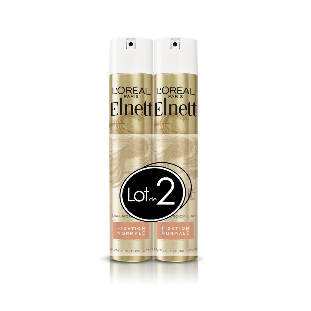 L'OREAL ELNETT laque micro-diffusion fixation normale Lot de 2 2x300ml
