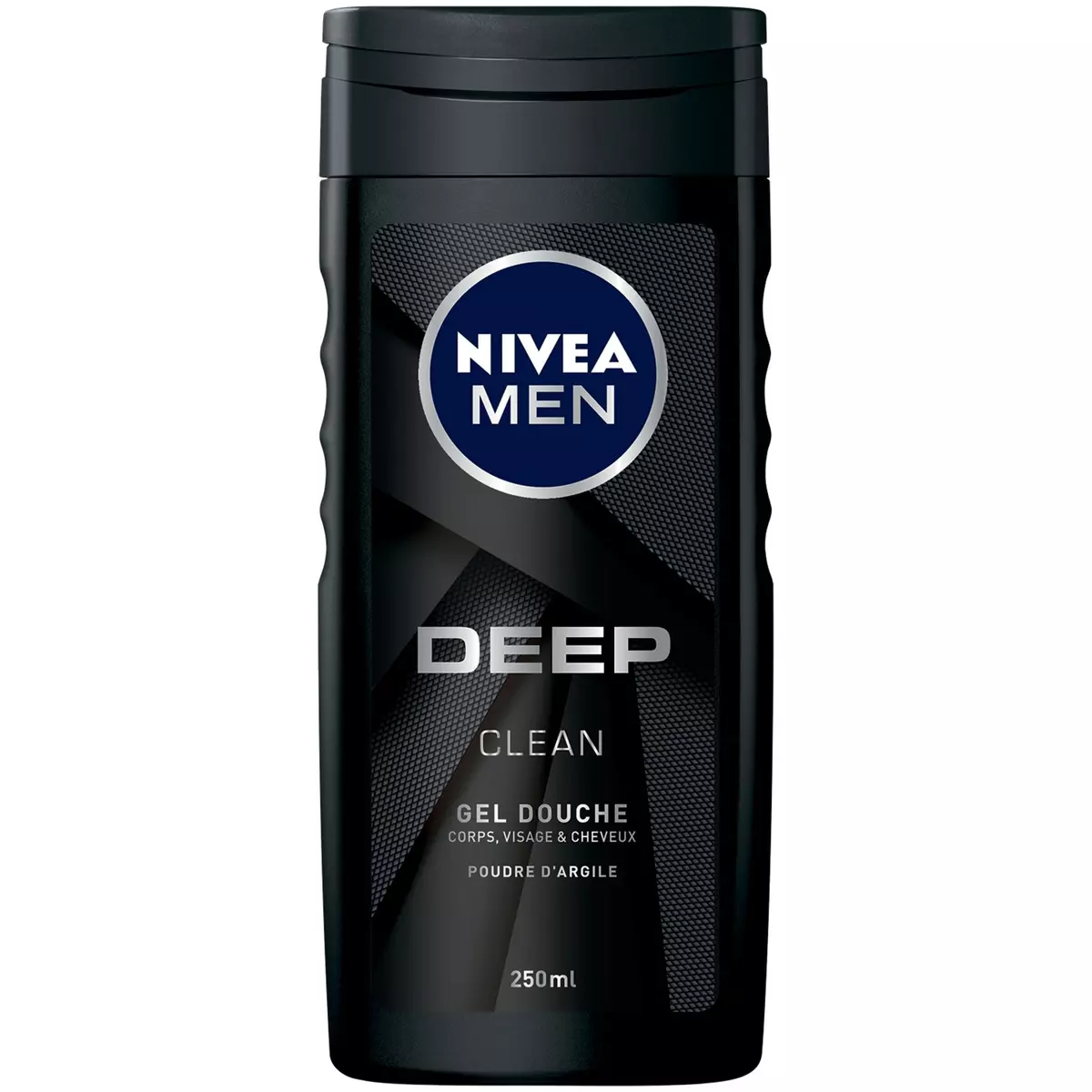 NIVEA MEN Gel douche corps visage et cheveux à la poudre d'argile 250ml