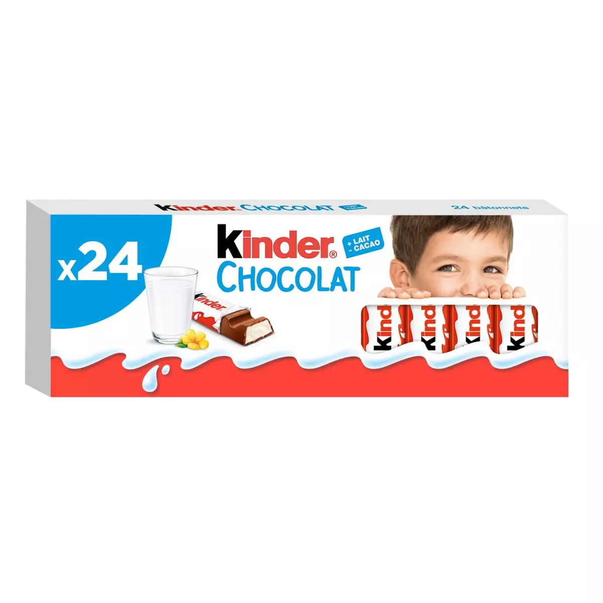 KINDER Barres de chocolat 24 barres 300g