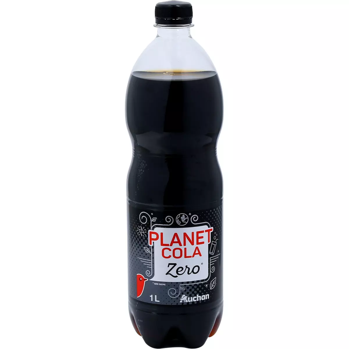 AUCHAN Planet cola boisson gazeuse aux extraits végétaux zéro sucre 1l