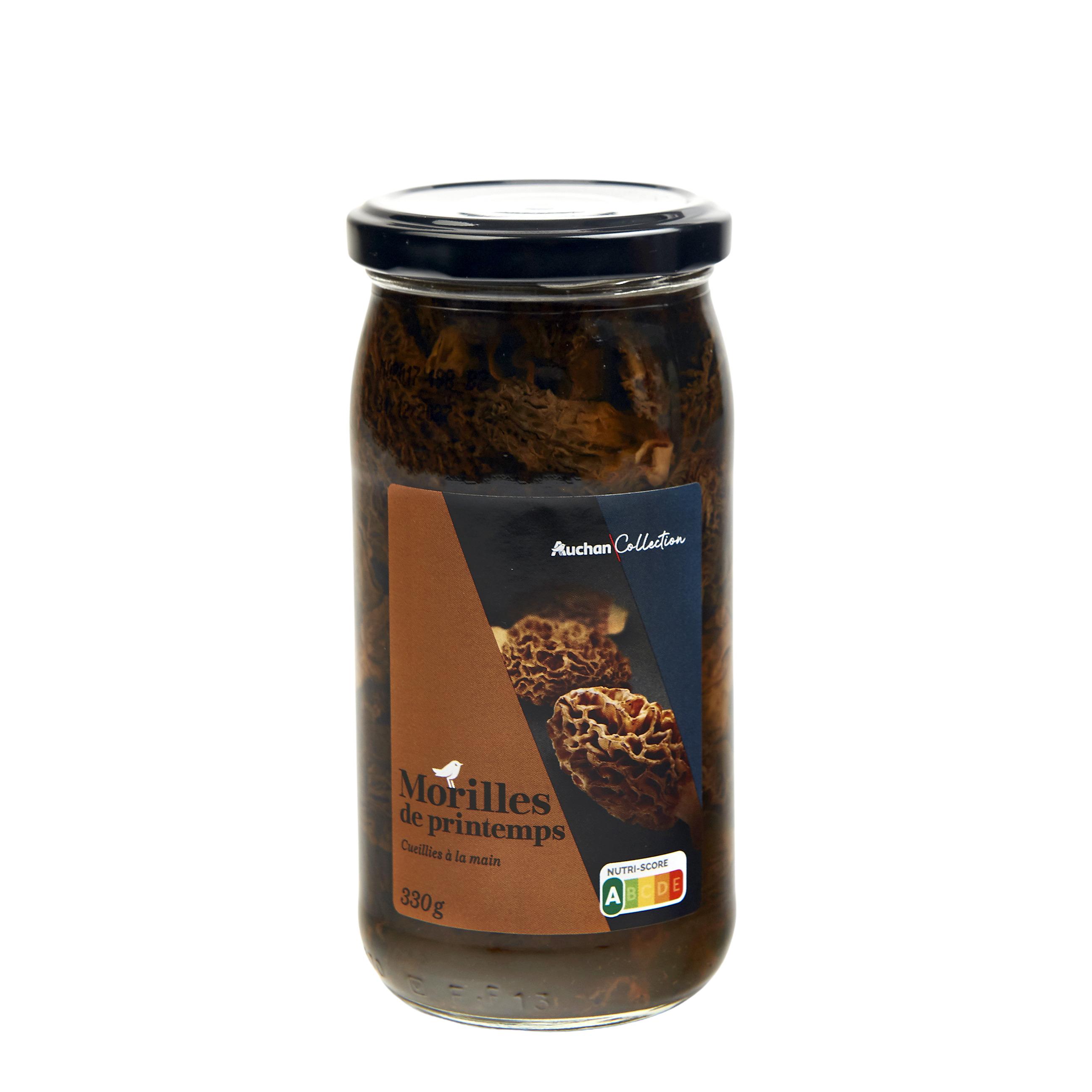 Voir la diapositive 2 : AUCHAN COLLECTION Morilles en bocal 160g