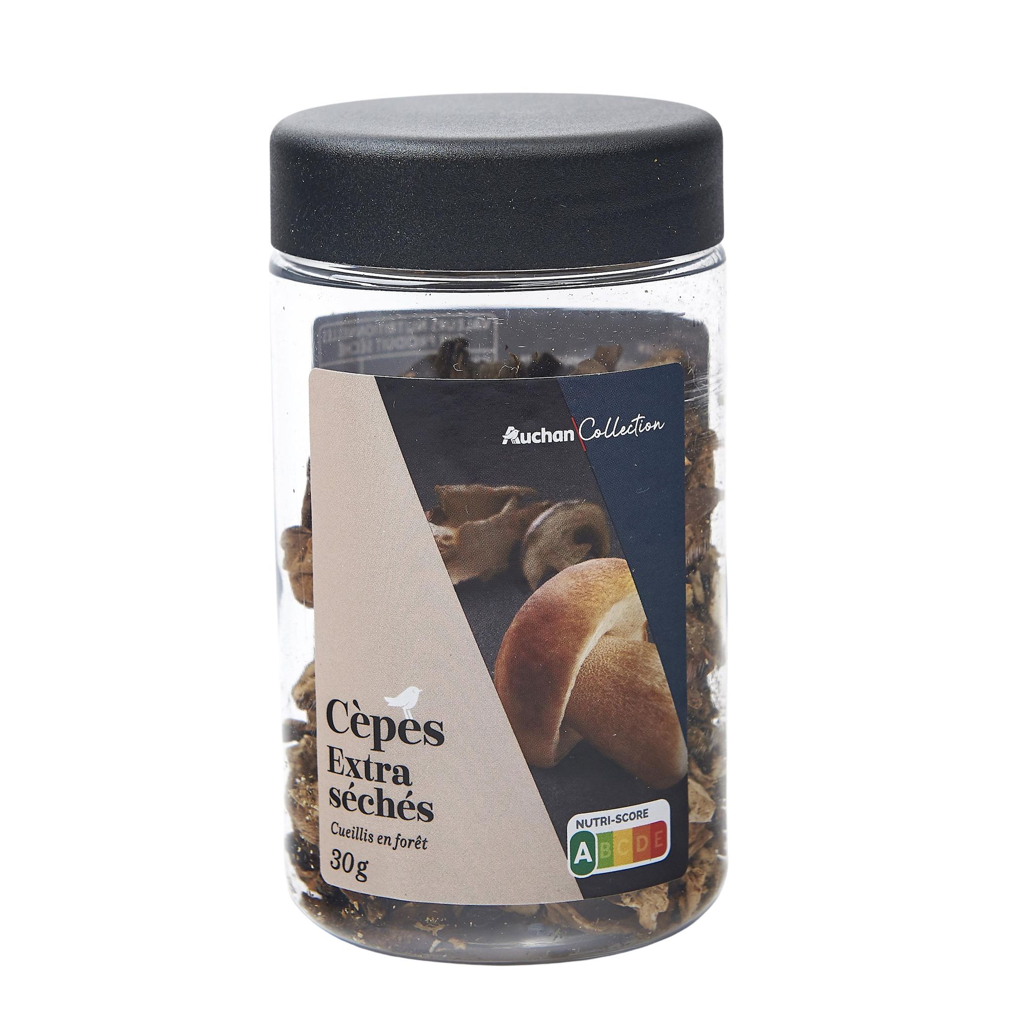 Voir la diapositive 2 : AUCHAN COLLECTION Cèpes séchés 30g