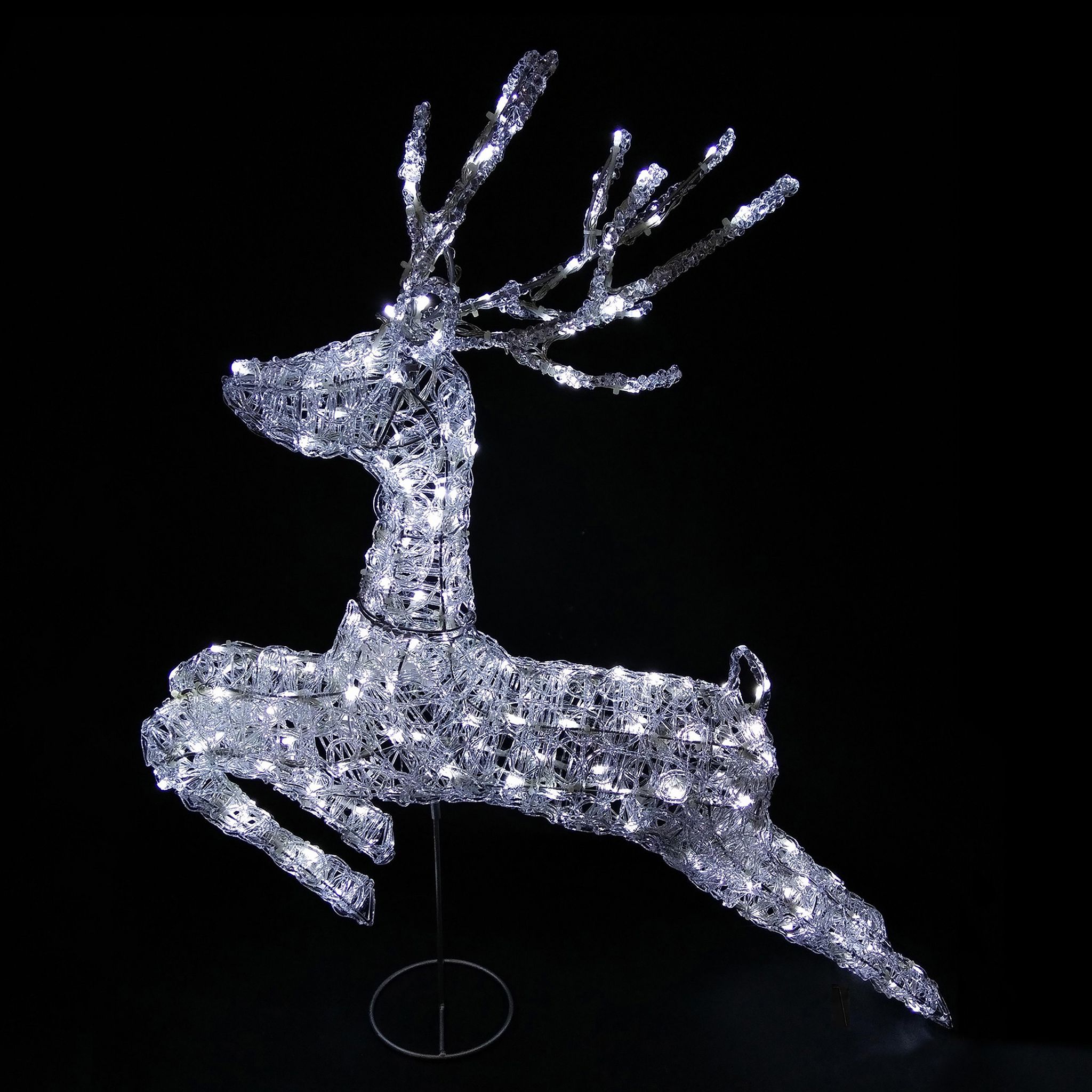 Voir la diapositive 2 : ACTUEL Renne lumineux extérieur 3D 200 LED - blanc froid