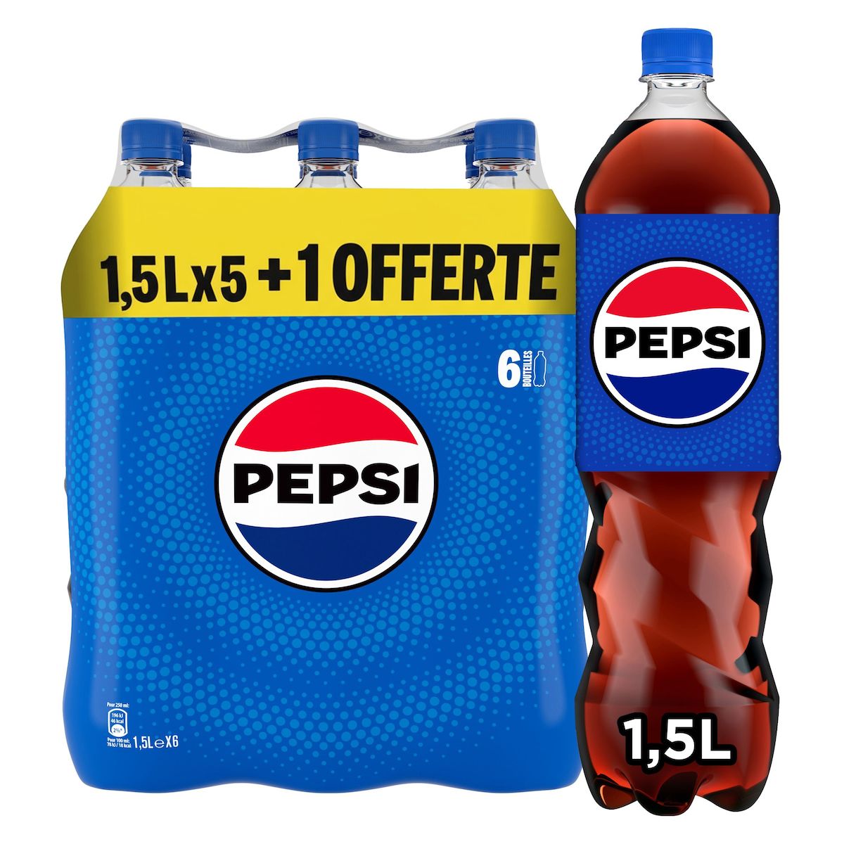 PEPSI Boisson gazeuse aux extraits végétaux 5+1 offert 6x1,5l