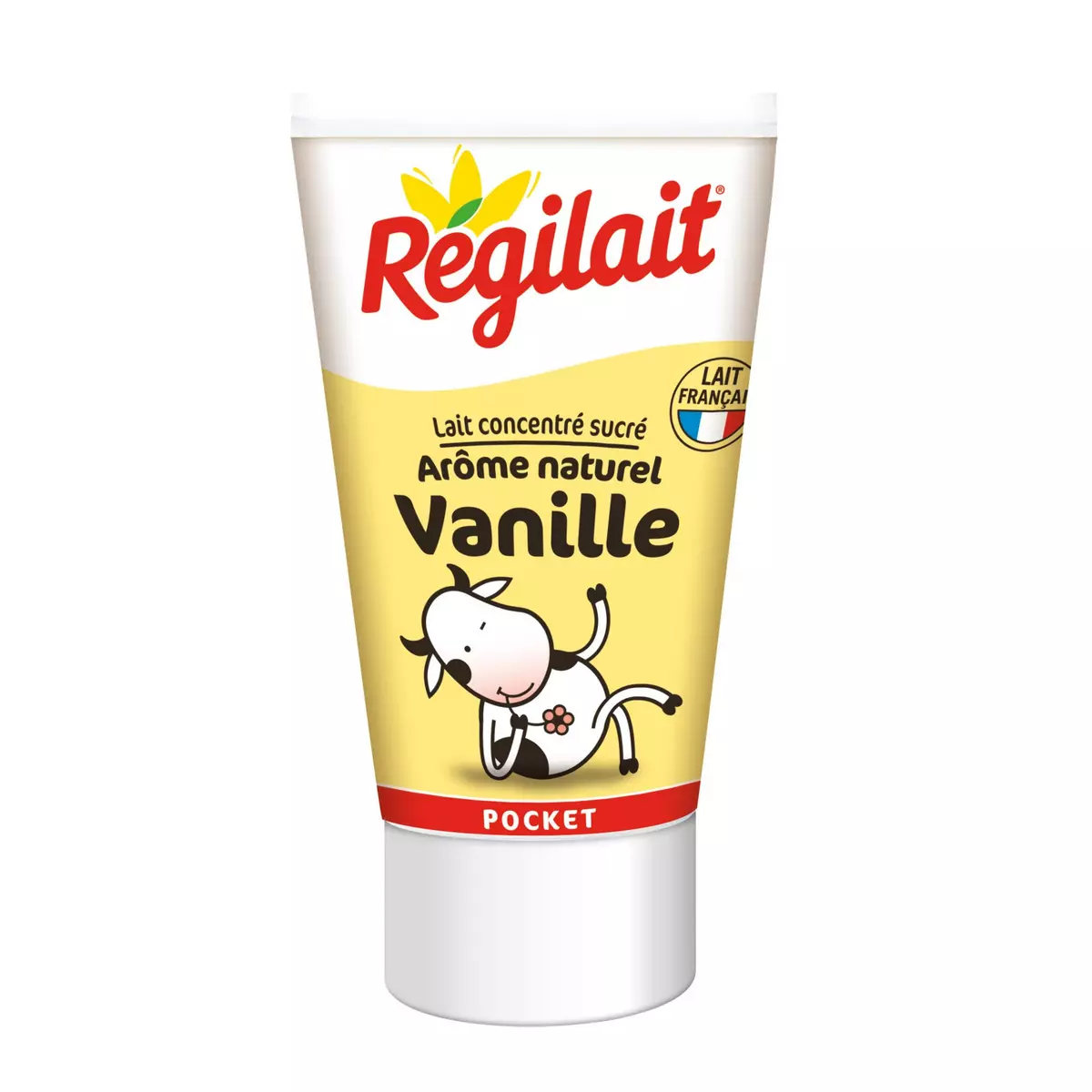 REGILAIT Lait concentré sucré à l'arôme naturel de vanille en tube pocket 60g