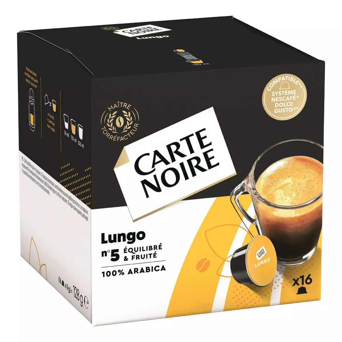 16 Dosettes de Café Lungo Dolce Gusto Nescafé - Grossiste boissons