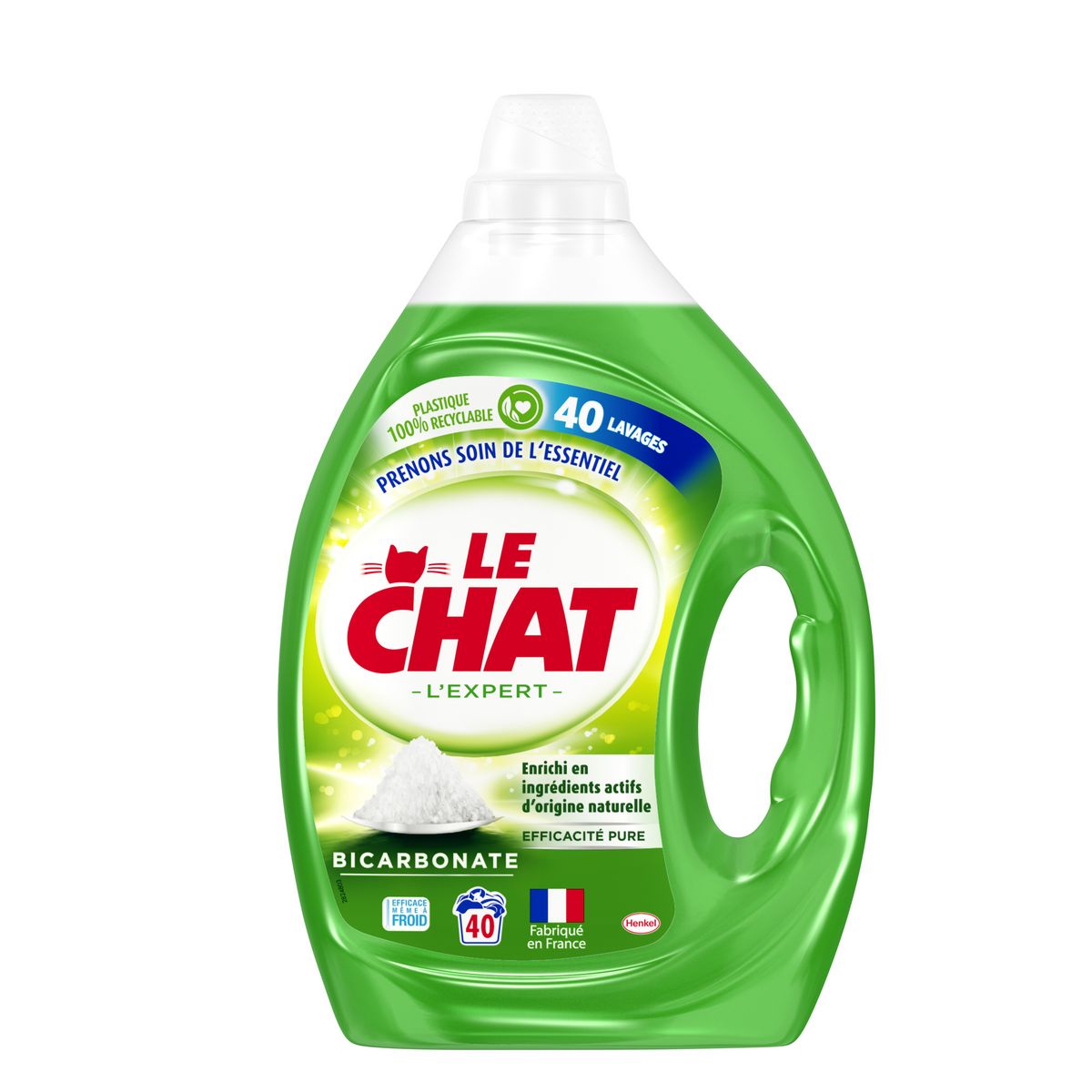 LE CHAT Lessive liquide au bicarbonate 40 lavages 2l