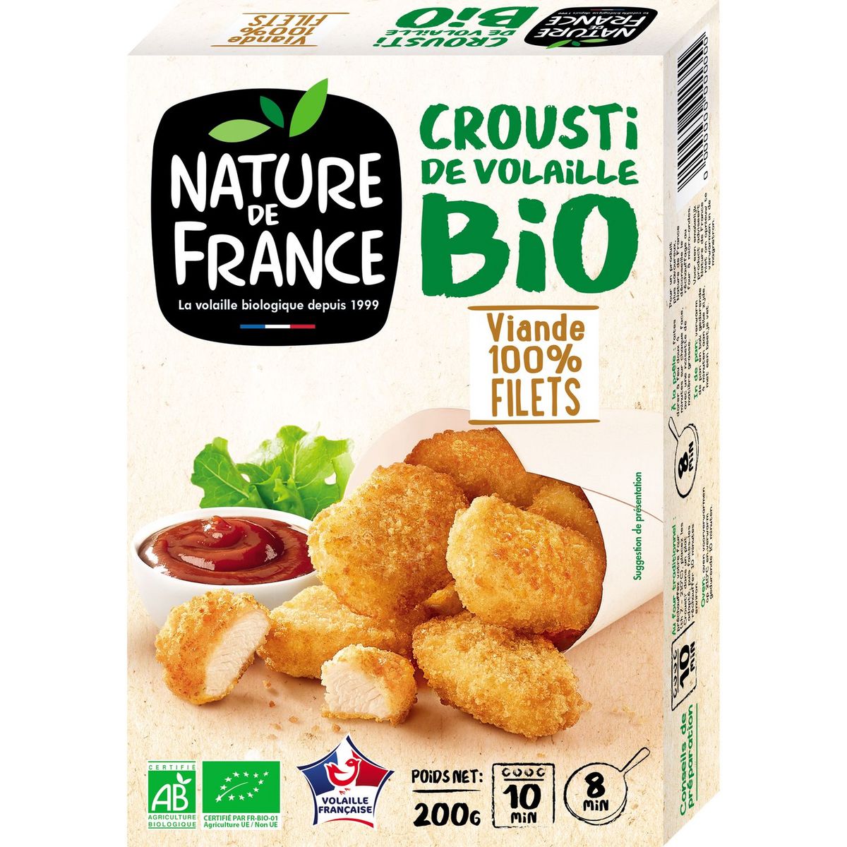NATURE DE FRANCE Crousti volaille bio 200g